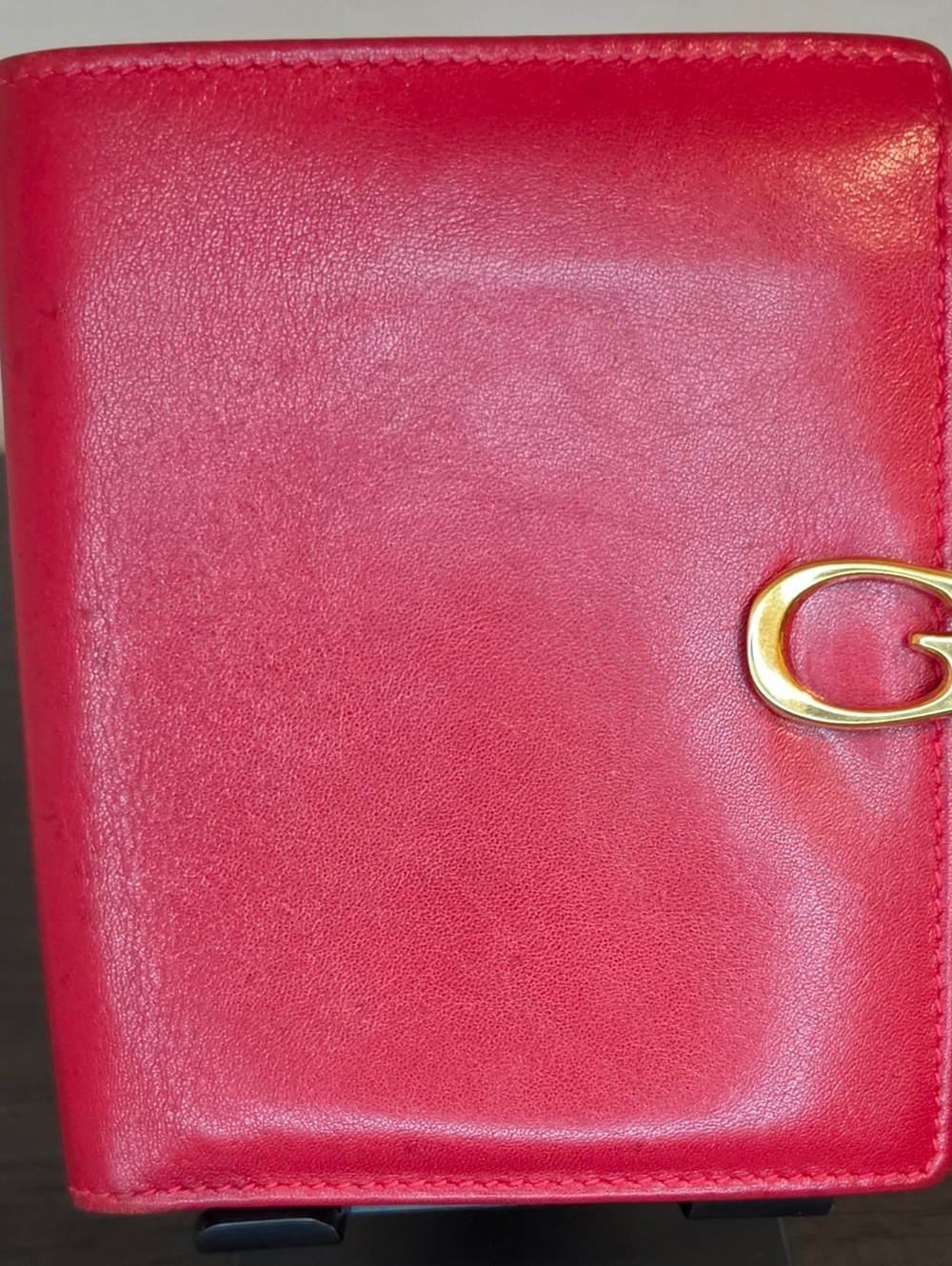 Gucci Red Leather Horsebit Bifold Wallet Vintage 1996 Gold Hardware w/ Box - Picture 2 of 16